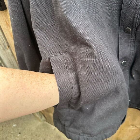 Duluth Trading Co Men's Quilted Hooded Jacket Gray Plaid Size L - Picture 3 of 5